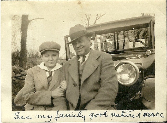 Vintage 1930's Father & Son Photograph, from Connecticut Photo Album, Fathers Day 22D