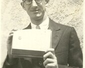 Antique photo American Look Dad I did it, graduate from NYU college... Connecticut, 30d