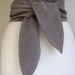 Gray Suede Sash Obi Belt