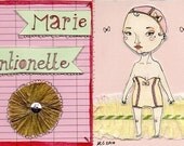 Paper Marie Antoinette Handmade Paper Doll