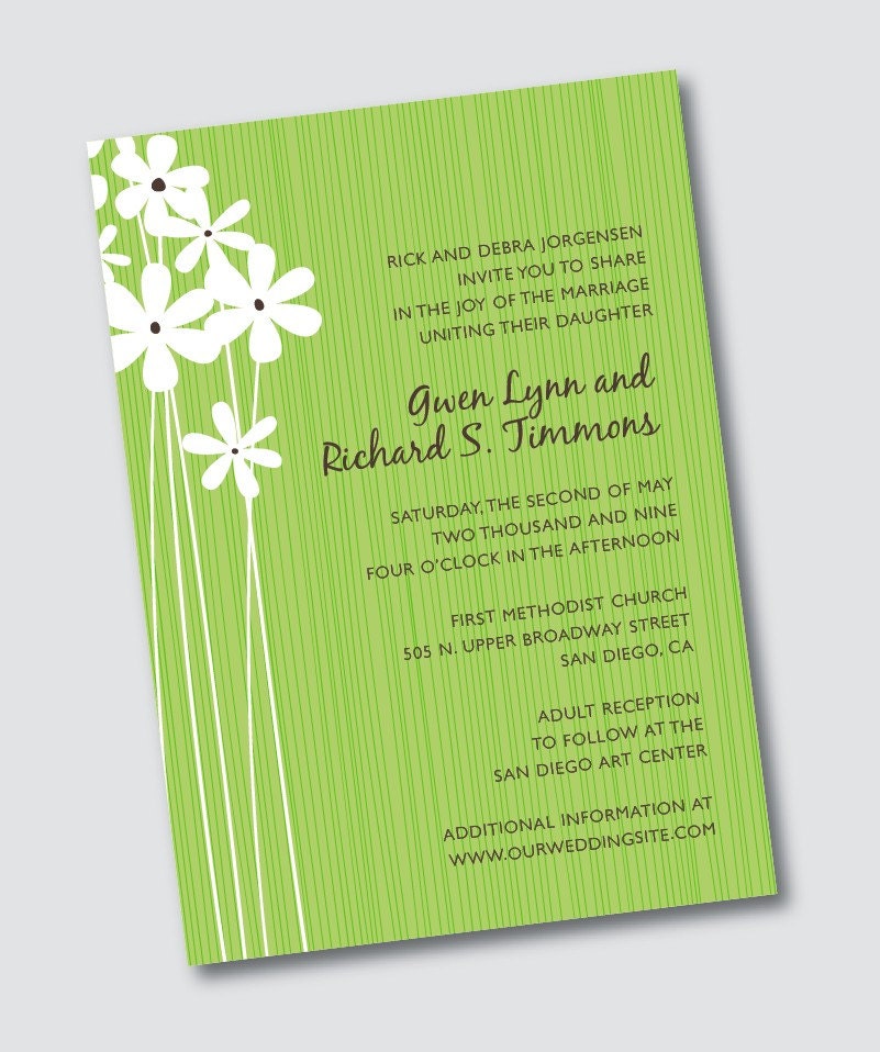 Wedding Invitation Gwen - Sample Available