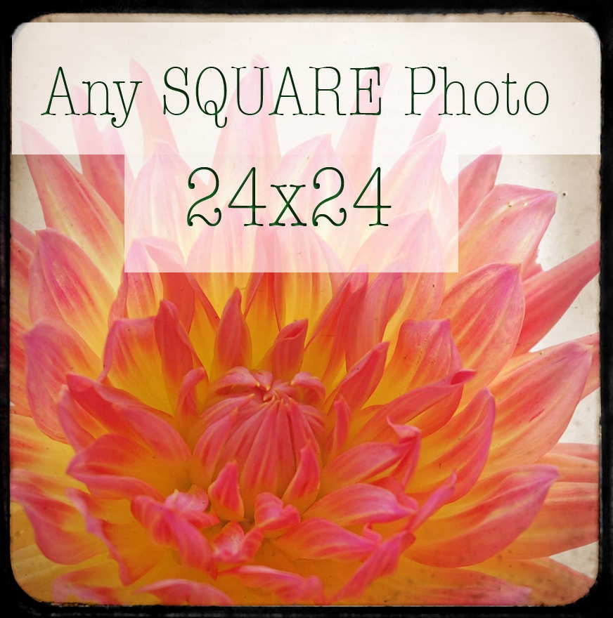 Your choice of ANY Square Photo in my shop, landscape, home decor, seascape, 24x24 photograph