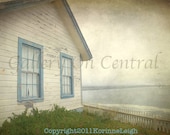 Sale - Beach House -  16x20 original photo  - ocean, sea, fog, gray, shabby chic