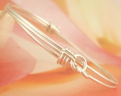 Bangle Bracelet Non Tarnish Argentium Sterling Silver - Adjustable and Comfortable