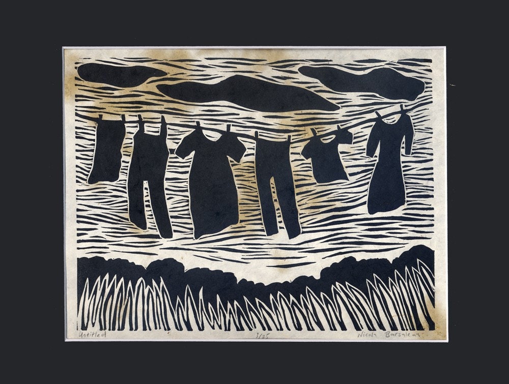 Untitled original linocut