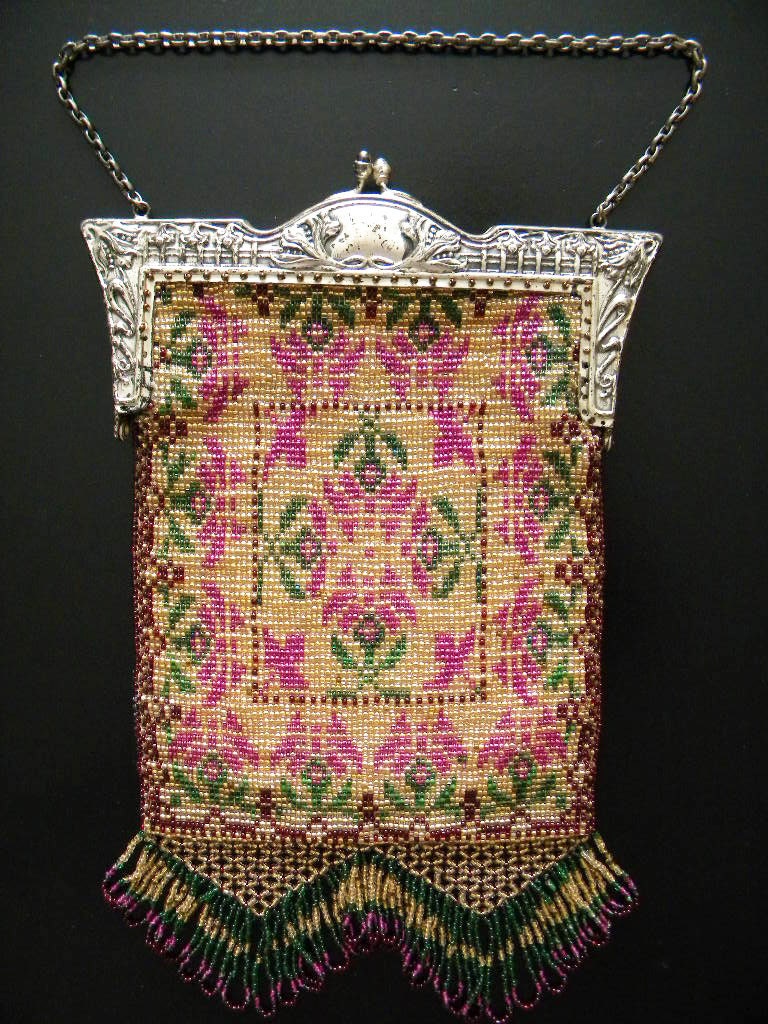 SALE-Antique 1920's Beaded Purse