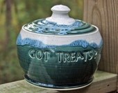 Cookie Decorative Treat Jar  Milky Peacock Ready to ship