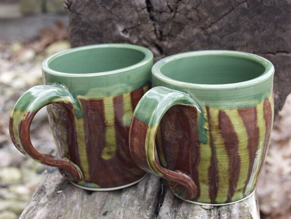 Dripping Lime Mugs Set of 2