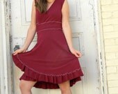 Short Ruffled Wrap Dress - Organic Summer Clothing -