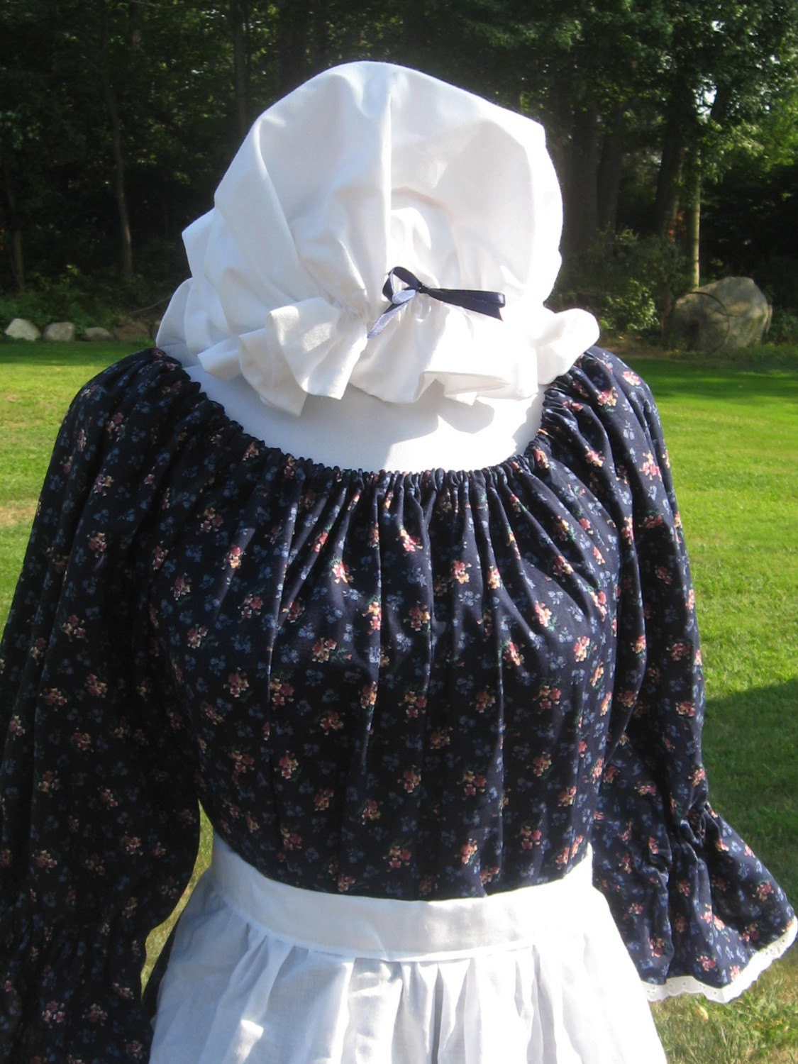Ladies Colonial Costume Dress Prairie Pioneer All Sizes Shawl Mob Cap Apron