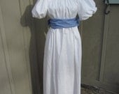 Girls Jane Austen Regency Dress with Sash costume all colors