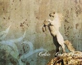 Ireland Photography Architecture Landscape Figure Statue Fine Art Dorm Decor Celtic War Horse Freedom Surreal  5 x 7 Photograph