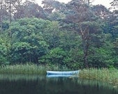 Ireland Landscape Photography Fine Art Peaceful Blue Boat Kylemore Lake Photo Connemara Photograph Print