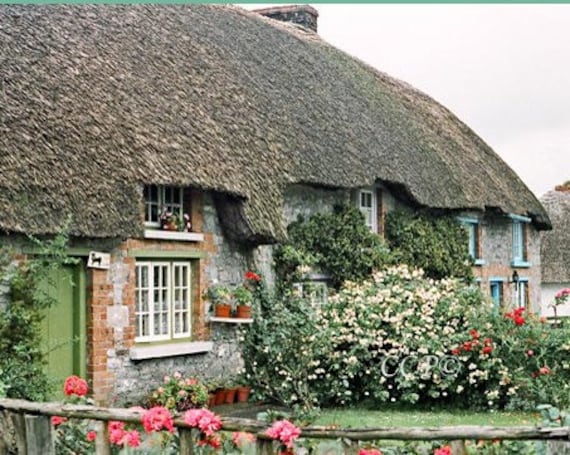 Fine Art Landscape Photography Ireland Home Decor 8 x 10 Thatched Cottage Photograph Print