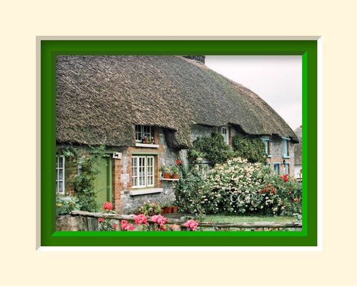 Fine Art Landscape Photography Ireland Home Decor 8 x 10 Thatched Cottage Photograph Print