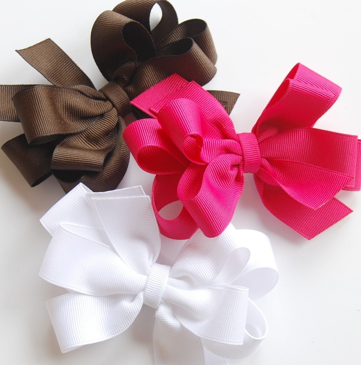 boutique set of simple bows in TRENDY all year colors
