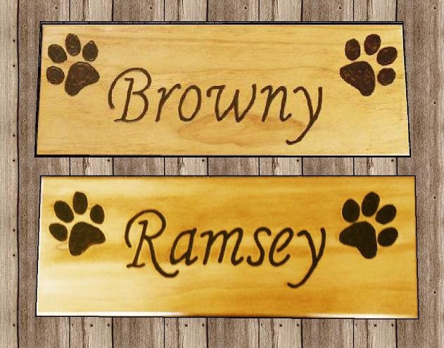 Personalized pet Sign Dog Cat Great For Dog House Or Use Above Pet Bowls
