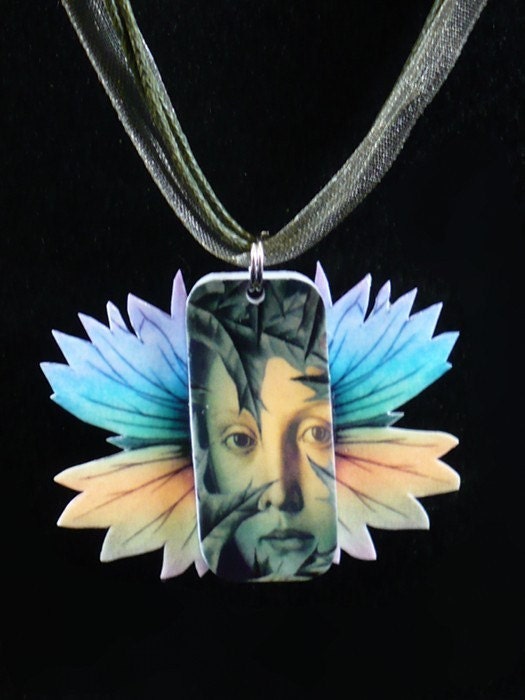 She Sees Into My Soul Green Woman Necklace