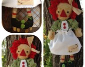 DIY PATTERN Skating Retro Raggedy Ann doll Primtive