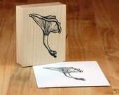 Jack-o-lantern mushroom - mounted rubber stamp