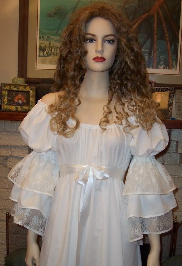 Chemise Renaissance Vampire Witch Renaissance Long for Costume