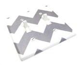 White and Gray Chevron Riley Chevron MEDIUM Double Light Switch Cover Modern Home Decor Grey Switchplate