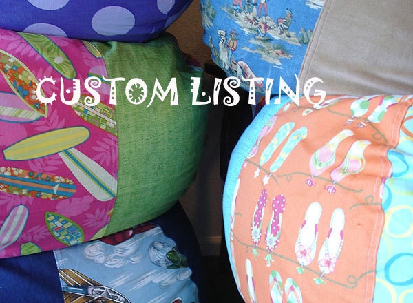 TWO Custom Bean Bag chairs For ANNE Using Fabric you send me Unfilled and Shipped