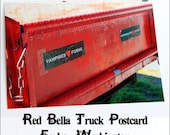 Bella's Red Truck Bumperstickers Postcard