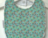 Chenille Bib....Teal Dots