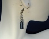 Navy blue capacitor earrings