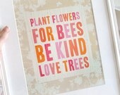 Earth Mother inspirational quote print poster - ready to ship - 5x7