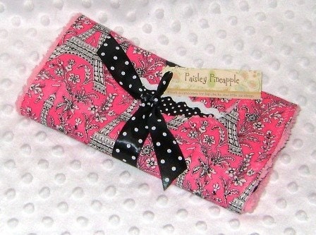 Bib and Burp Cloth -Gift Set - Ooh La La