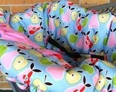 Shopping Cart Cover - Apples and Pears - Reversible Fits Restaurant High Chairs, Park Swings and ALL Carts