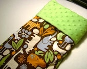 Blanket XL Large Chocolate Zoo - 40 in. x 59 in. - Can Be Personalized