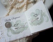 Heirloom Keepsake Wedding Book - Handmade Lucky Sixpence - Birds Design - SweetScarlett