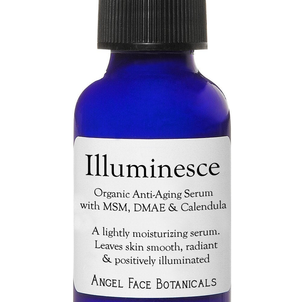 Illuminesce - Replenishing Facial Serum with MSM, DMAE and Calendula - Natural and Organic Facial Care 2 oz