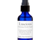 Luscious - Organic Cleansing Oil and Makeup Remover - Oil Cleanser with Moroccan Argan, Chamomile and Calendula 2 oz