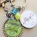 Special Godmother, Grandma, Aunt, Mom, etc. Double Pendant Keychain -Personalized Children's Names-- Nana, Mimi, Mom