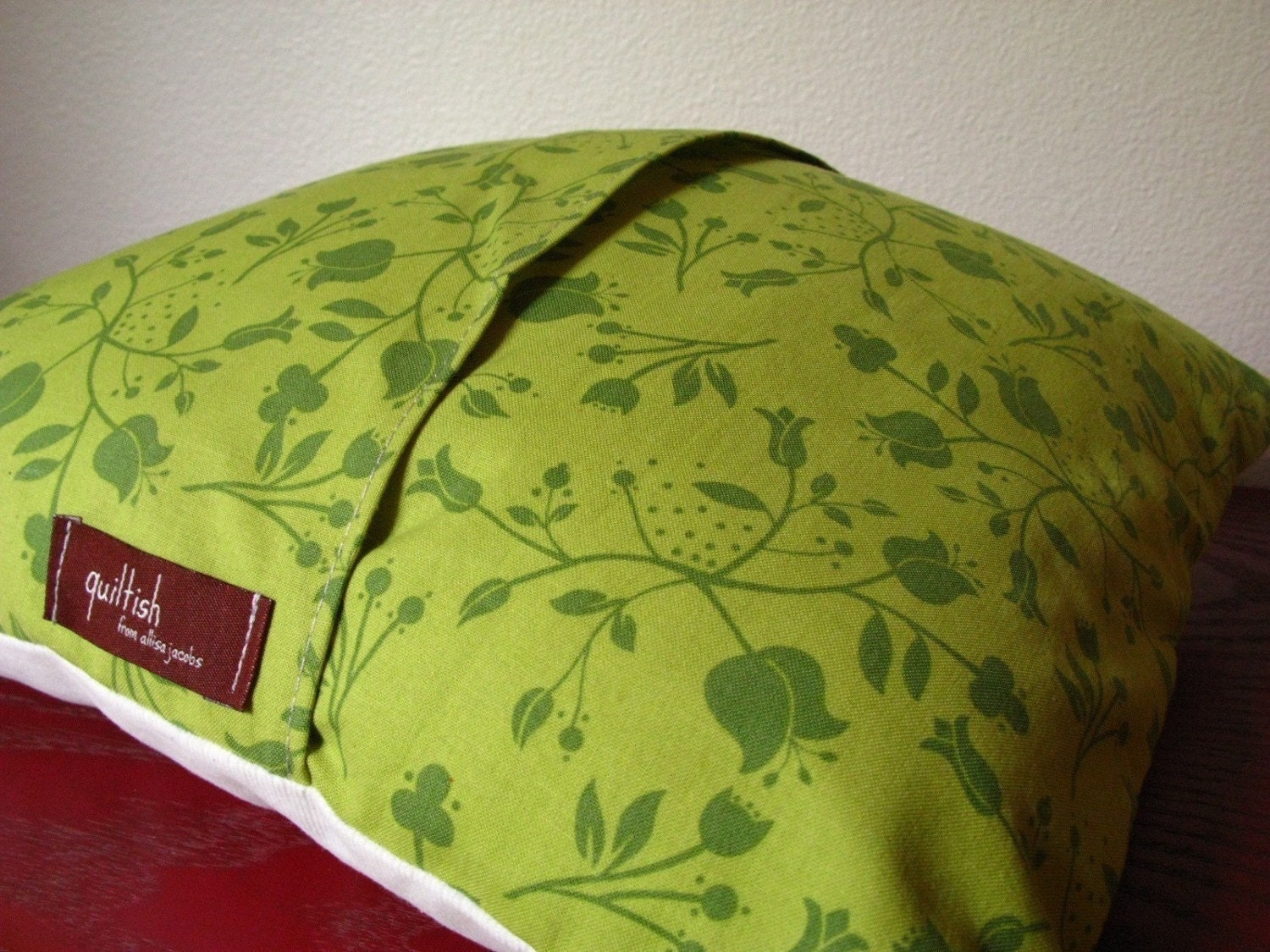 Pillow Cover- Forest in Moss Green and Olive 14 inch (Featured in Better Homes and Gardens)