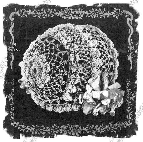 ET Vintage Anne Orr Irish Cluny Crochet Bonnets PDF Patterns InStAnT DoWnLoAd