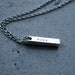 Dad Necklace--Chunky Bar--Masculine--Aluminum and Stainless