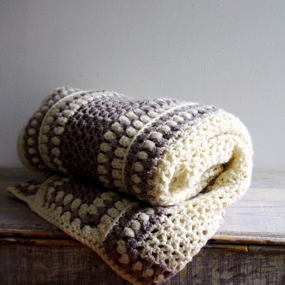 IIII RESERVED FOR JANENE PENDING PHOTOS III Vintage Crocheted Fireside Blanket