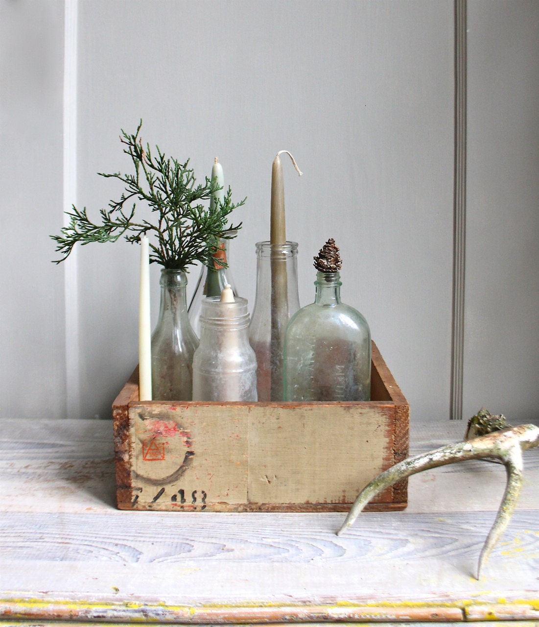 Vintage Painted Shipping Box