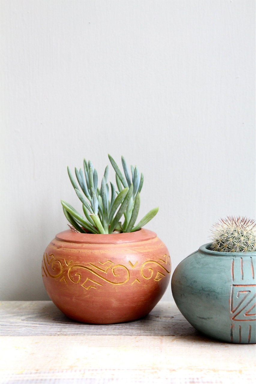 Vintage Southwestern Pottery Planters