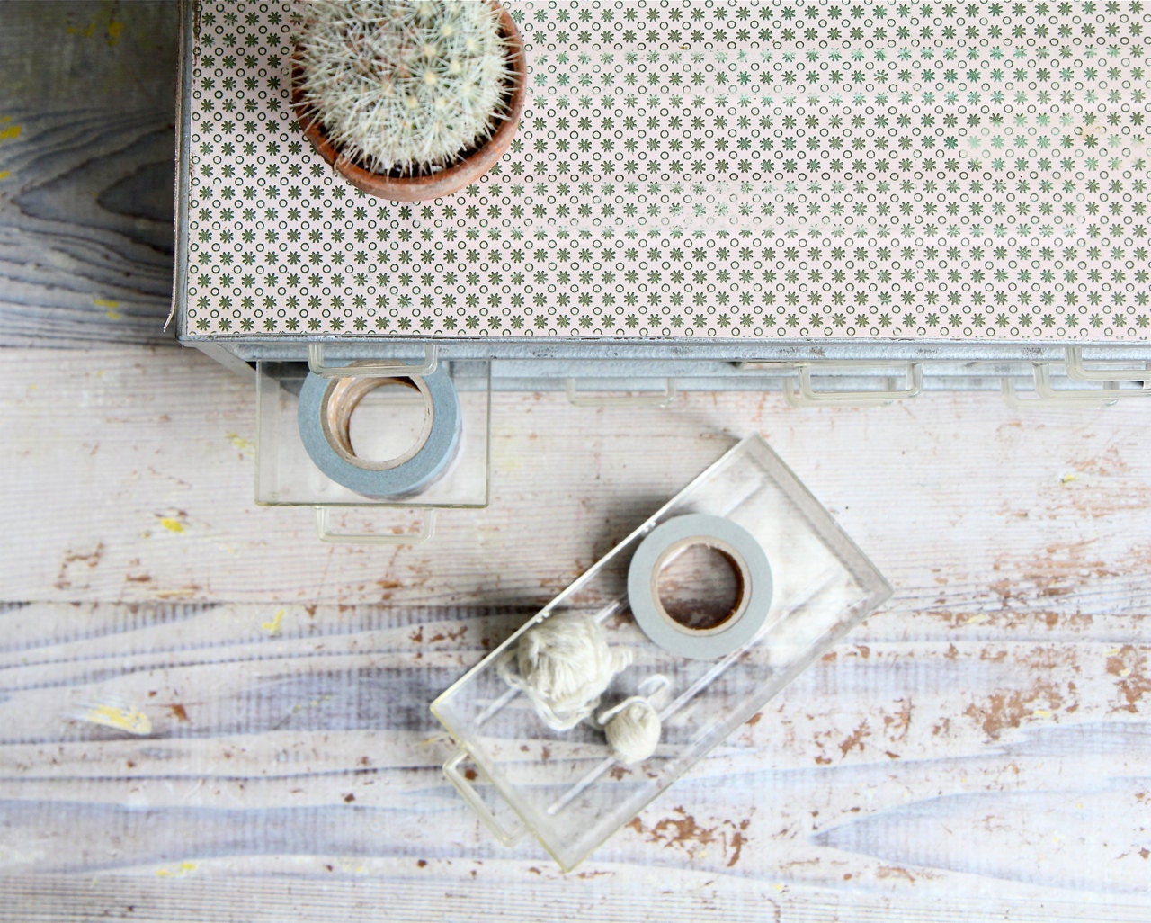 Vintage Industrial Organizer Drawers