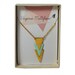Triangle necklace - arrow - mint - gold