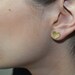 Pixel heart - vermeil - sterling silver gold earrings