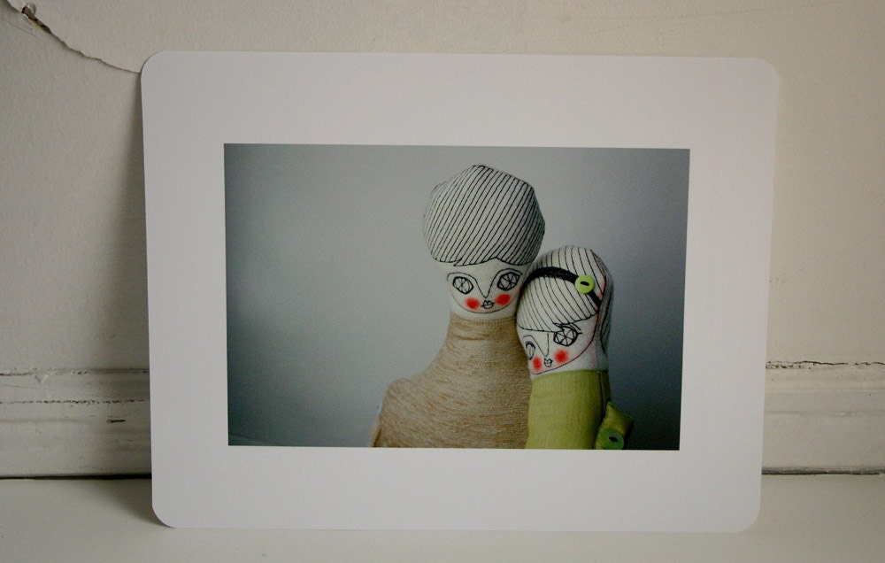 Valentines - You and me - photo print - dolls in love