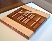 Handmade Medium Wood Cutting Board - The Trendsetter - Curley Maple & Lacewood