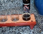 Handmade Wood Mini Brew Beer Sampler 6 - Luck of the Irish Special - Oak & Bloodwood